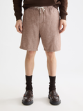 Fave cotton-linen shorts - Soft Silt