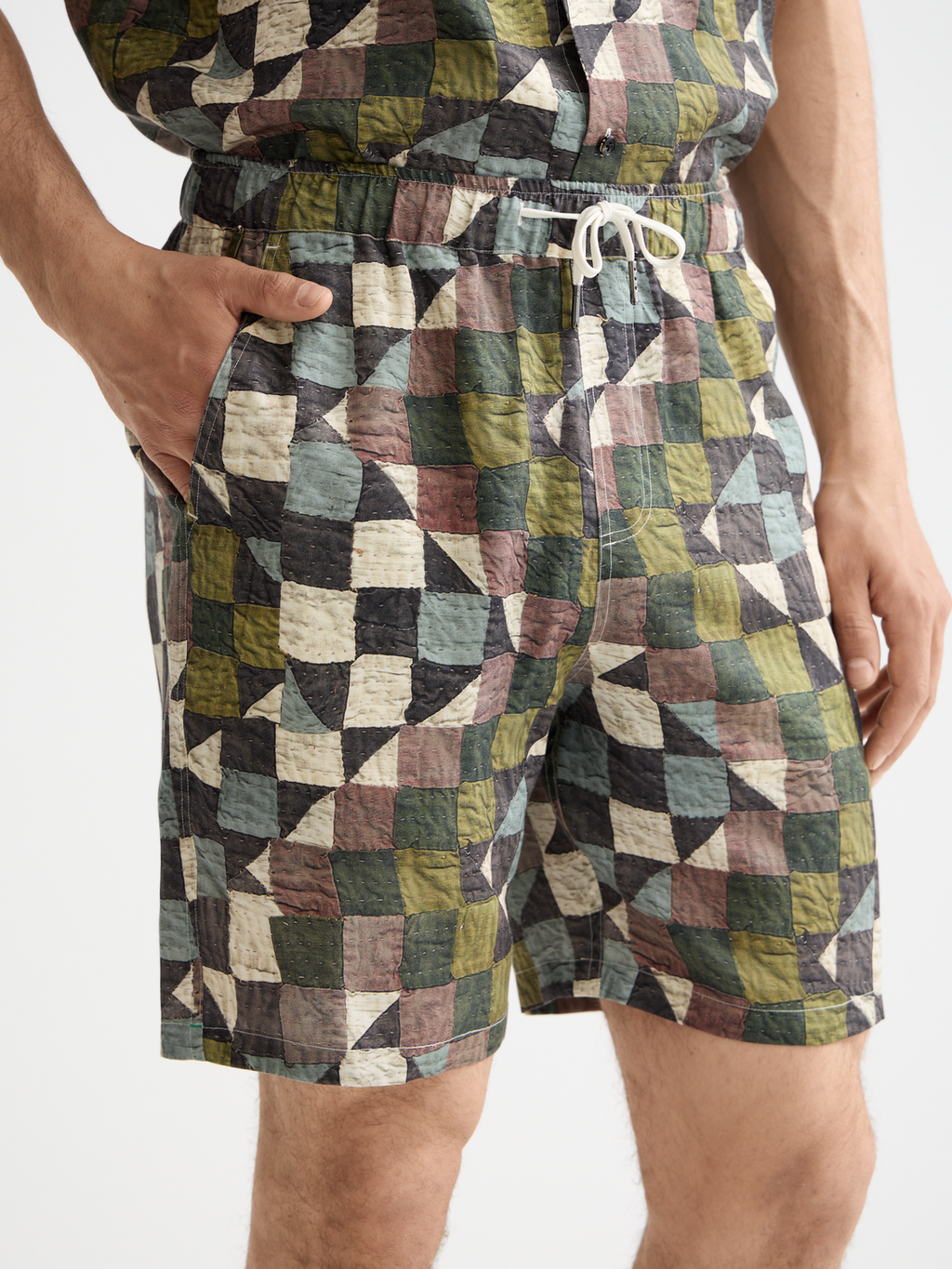 Fave printed shorts - Zigzag Patchwork Multi