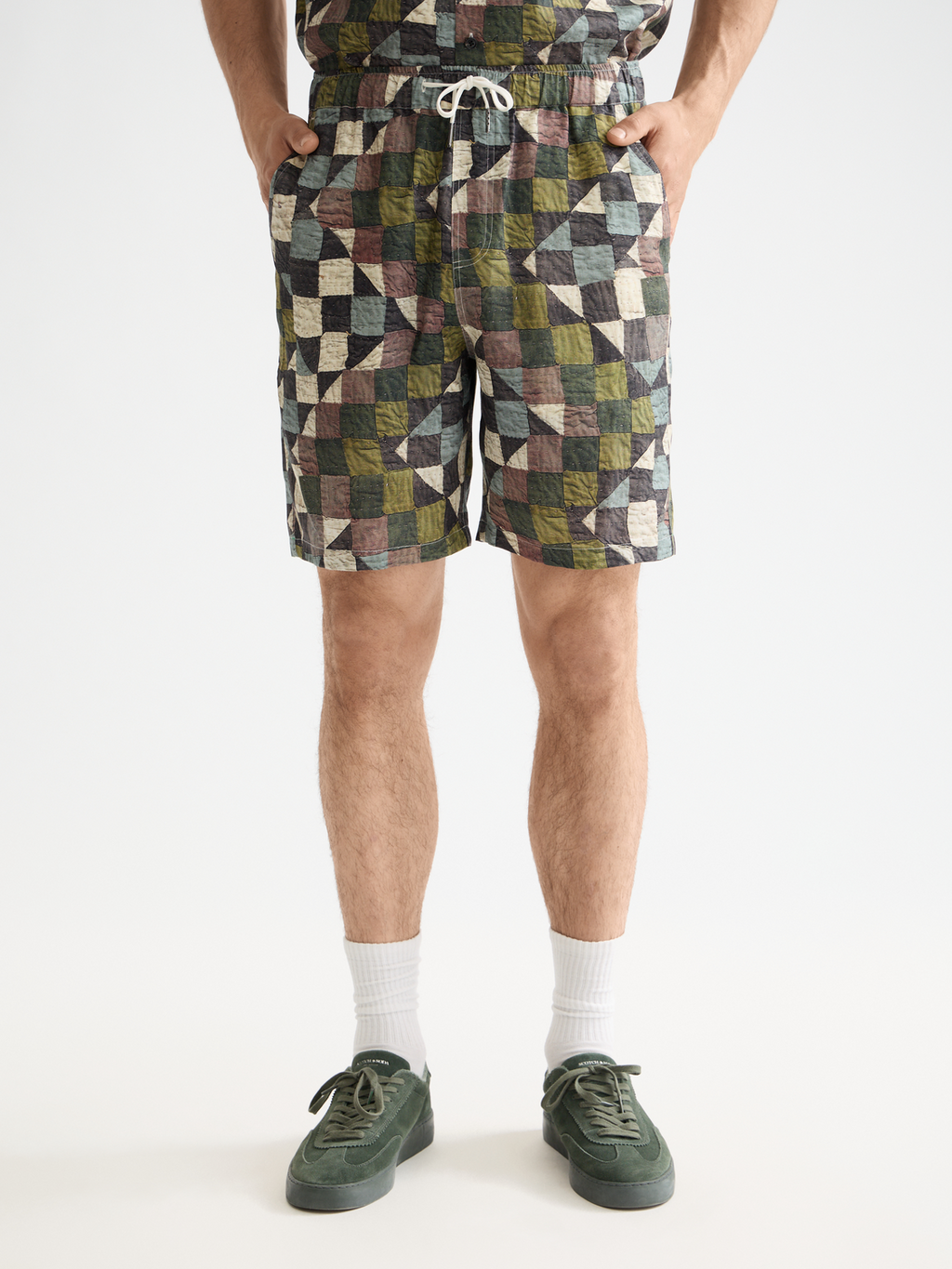 Fave printed shorts - Zigzag Patchwork Multi