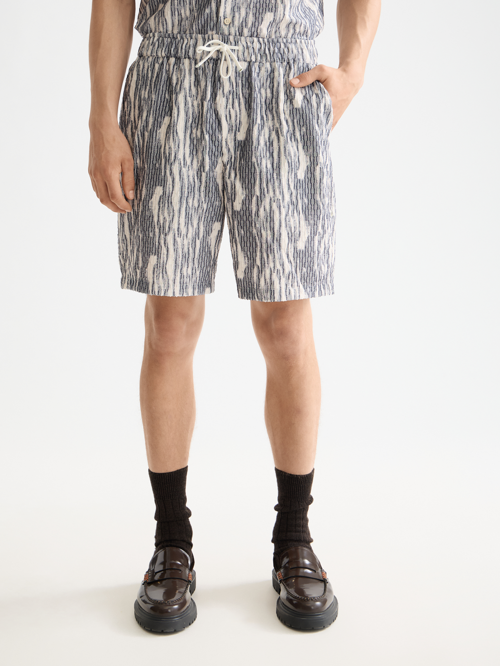 Fave printed shorts - Sky Captain Jacquard