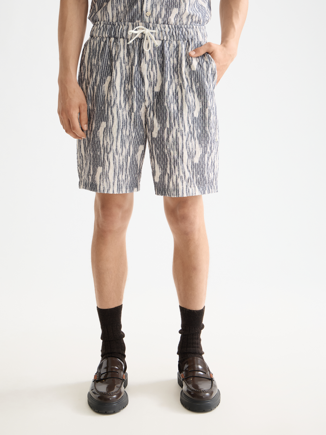 Fave printed shorts - Sky Captain Jacquard
