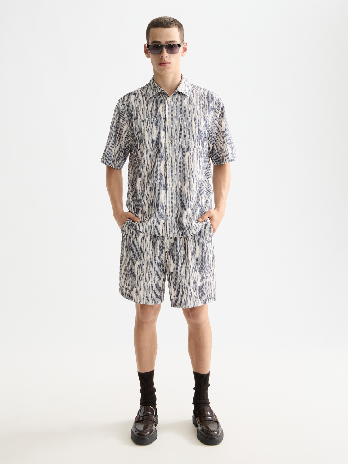 Fave printed shorts - Sky Captain Jacquard