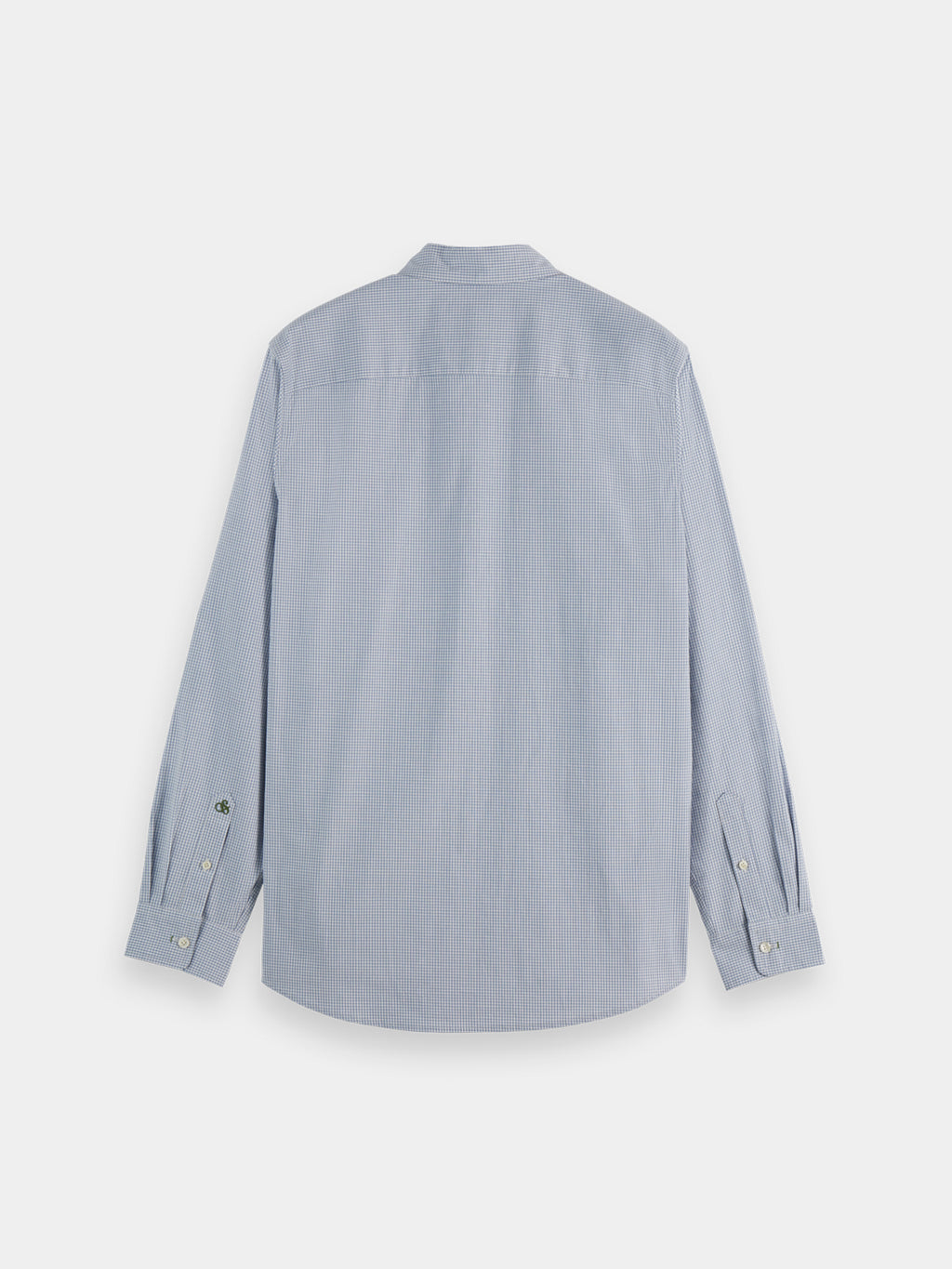 Check poplin shirt - Faded Denim Micro Check