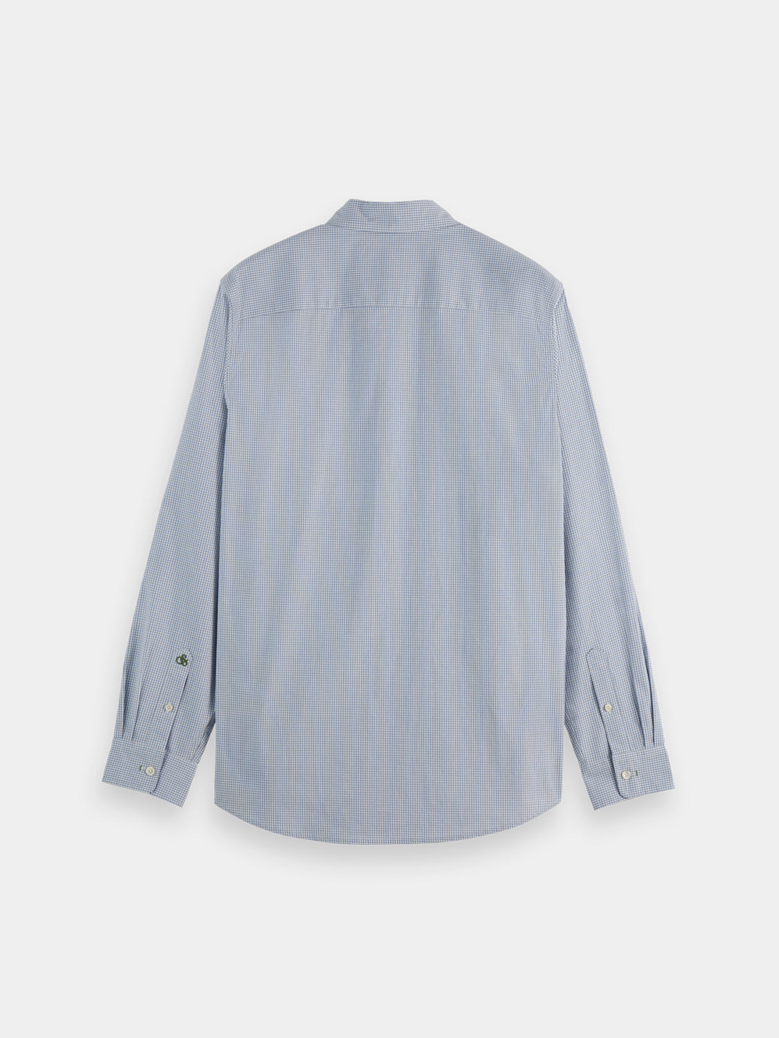 Check poplin shirt - Faded Denim Micro Check