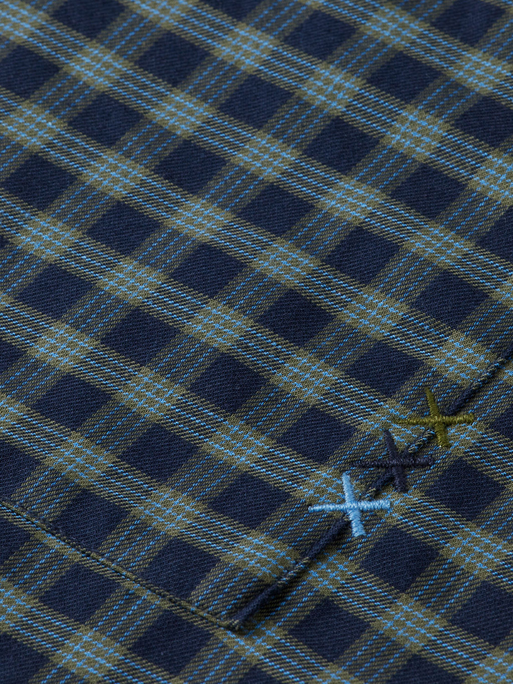 Lightweight flannel shirt - Sky Captain Check