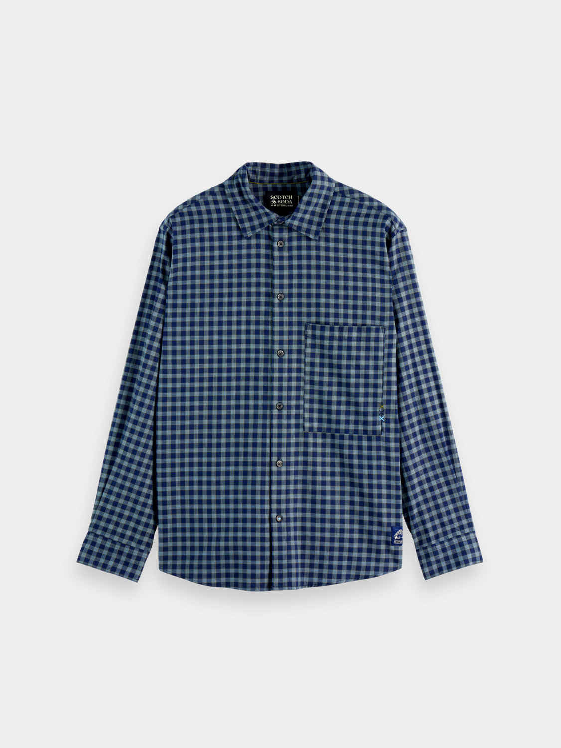 Lightweight flannel shirt - Sky Captain Check