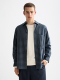 Lightweight flannel shirt - Sky Captain Check