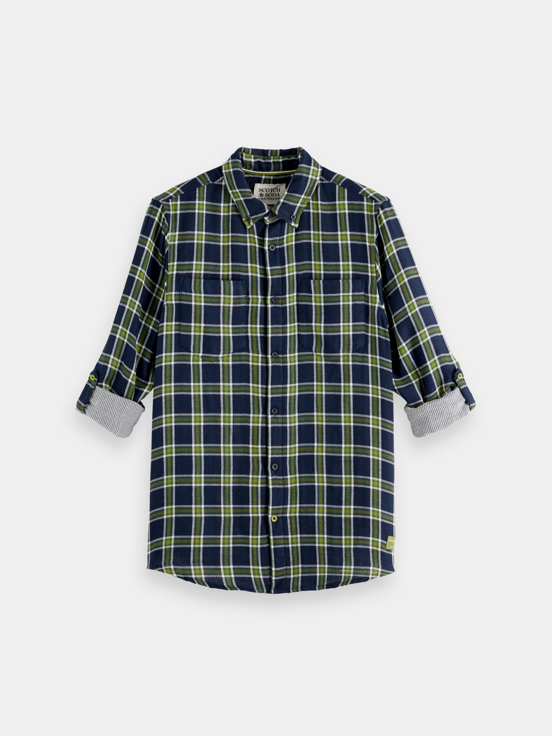Double face check shirt - Sky Captain Check