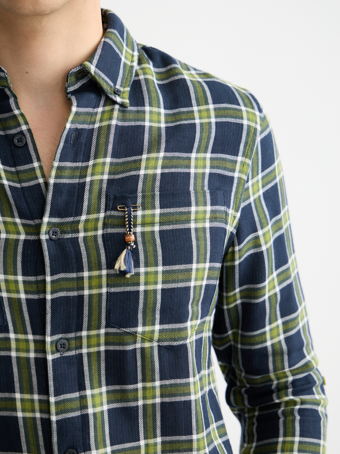 Double face check shirt - Sky Captain Check