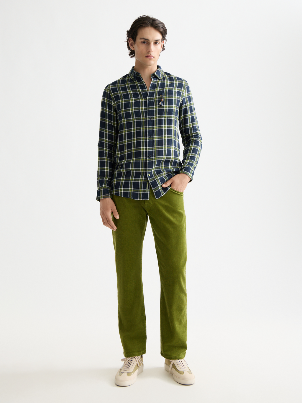 Double face check shirt - Sky Captain Check