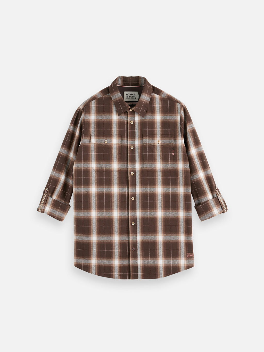 Lightweight flannel shirt - Soft Silt Check