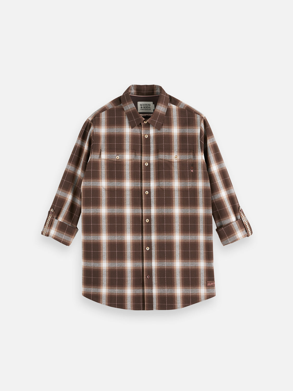Lightweight flannel shirt - Soft Silt Check