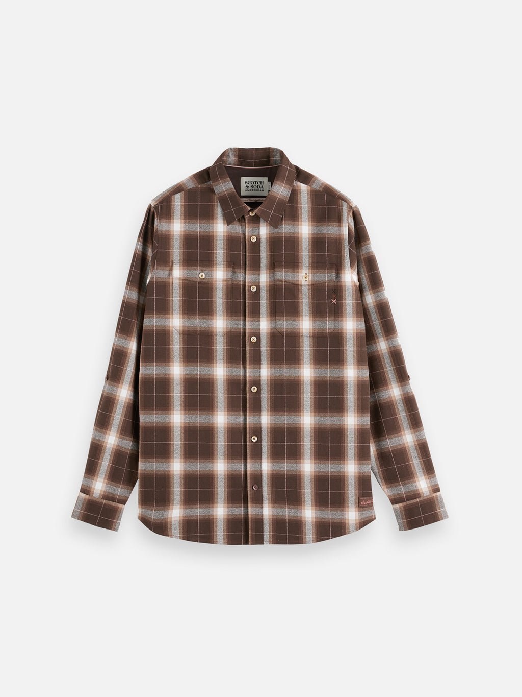 Lightweight flannel shirt - Soft Silt Check