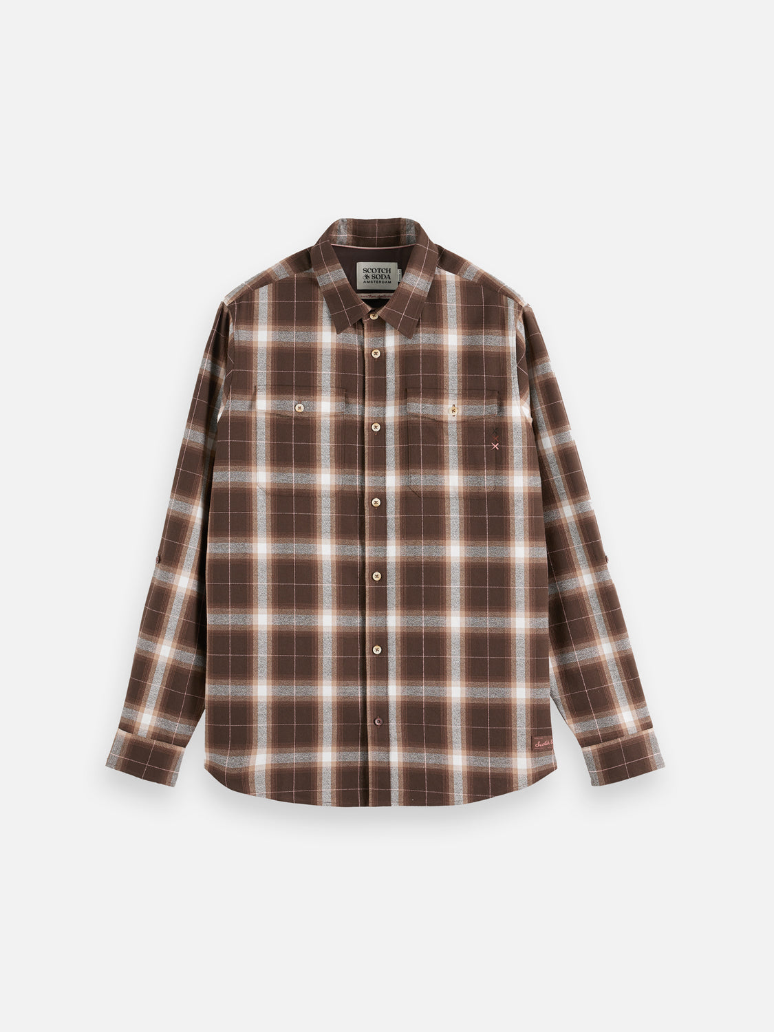 Lightweight flannel shirt - Soft Silt Check