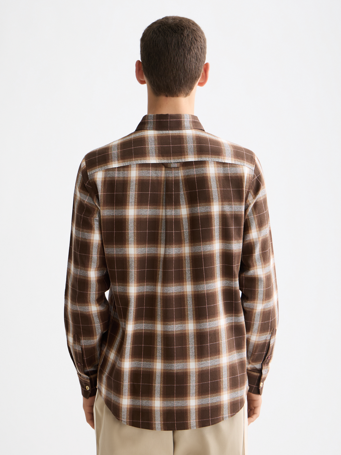 Lightweight flannel shirt - Soft Silt Check