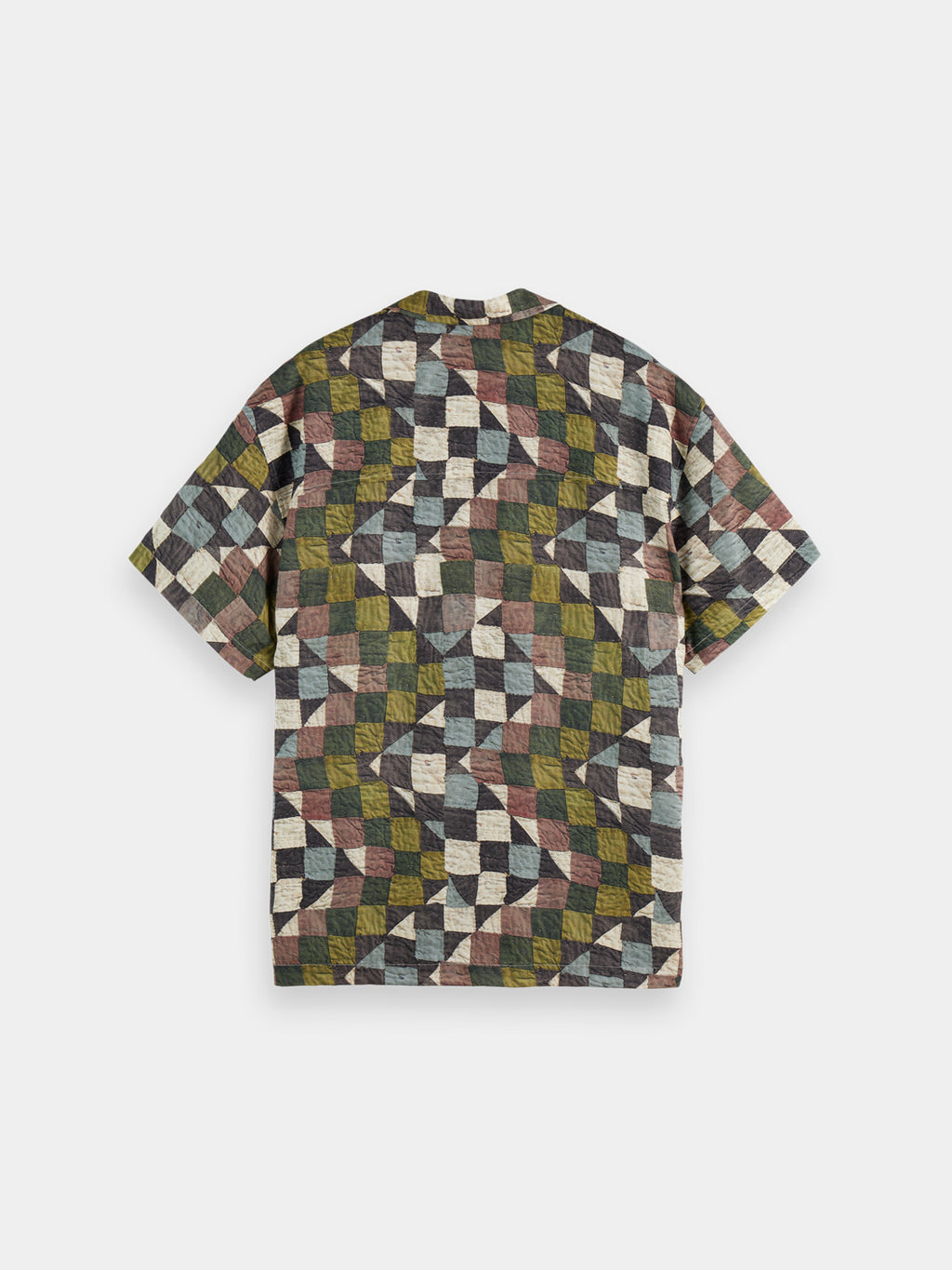 Printed short sleeved shirt - Zig Zag Patchwork Multi