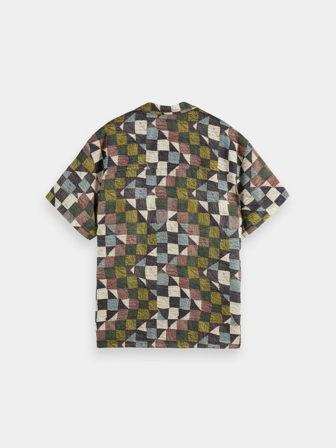 Printed short sleeved shirt - Zig Zag Patchwork Multi