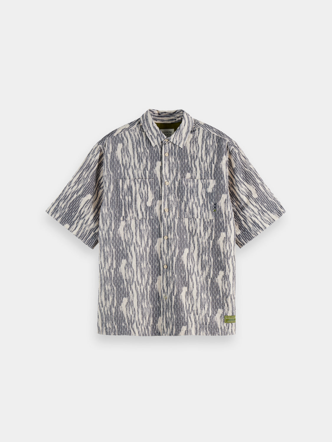 Jacquard short sleeved shirt - Sky Captain Jacquard