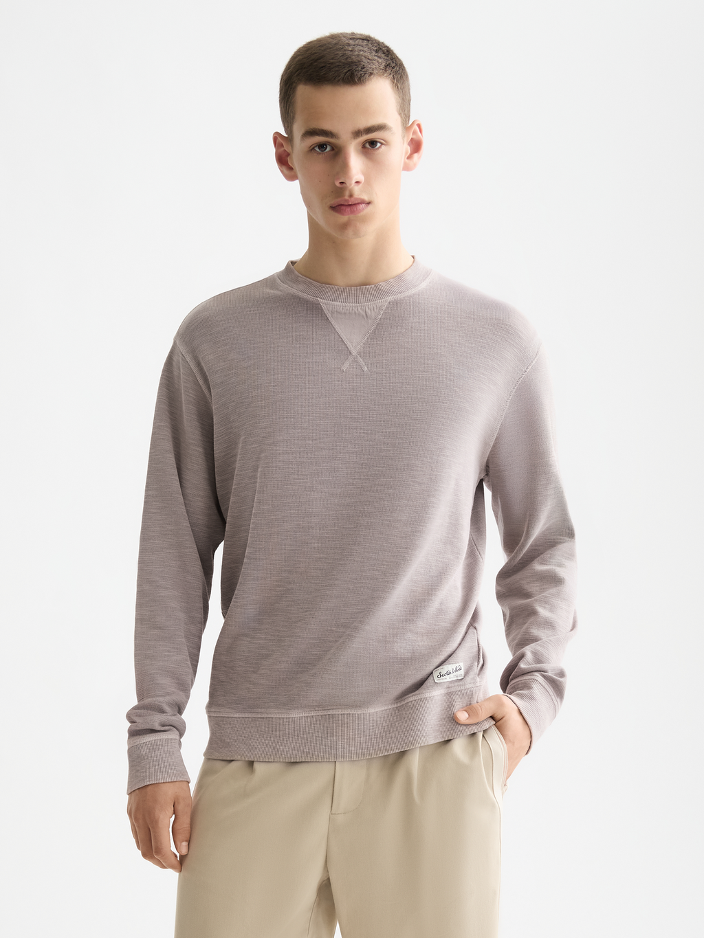 Garment-dyed sweatshirt - Gull