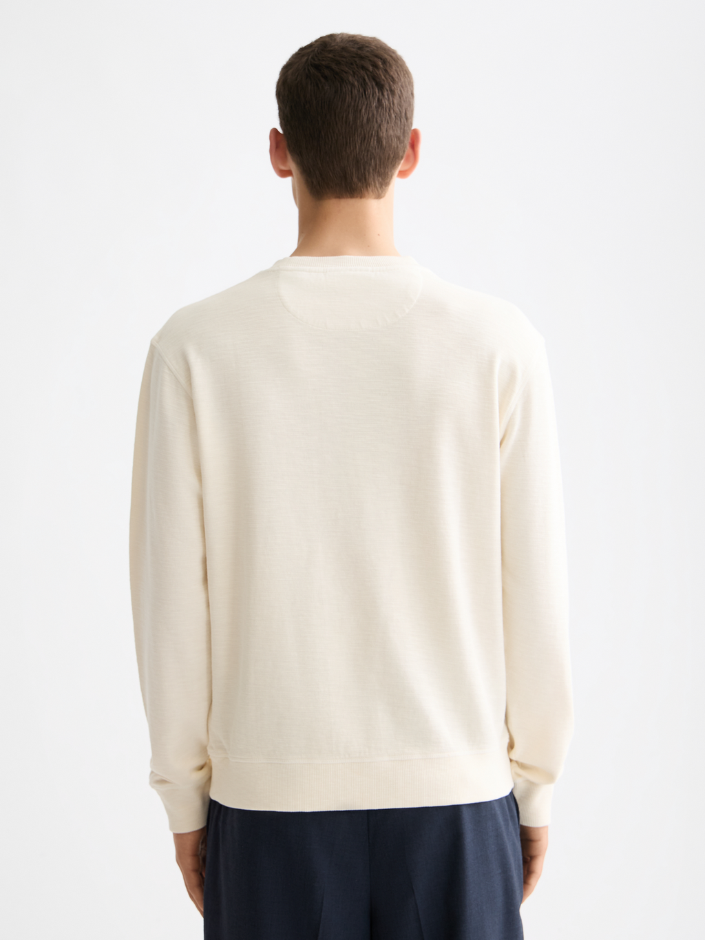 Garment-dyed sweatshirt - Eggnog