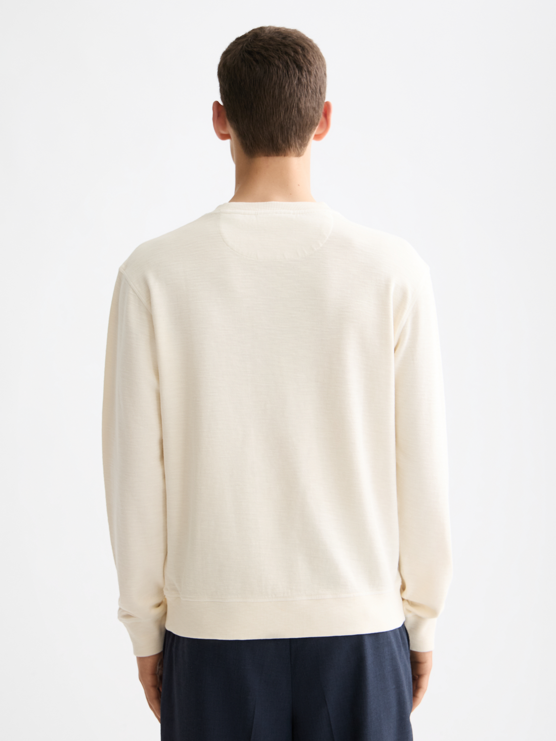 Garment-dyed sweatshirt - Eggnog
