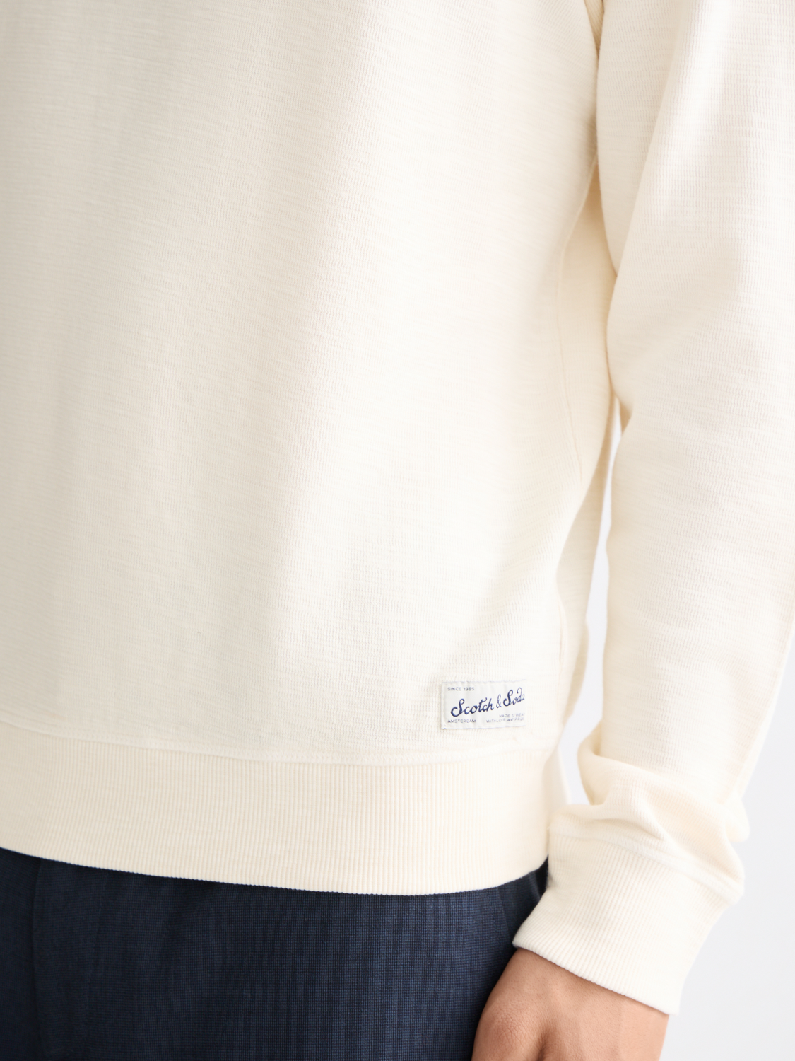 Garment-dyed sweatshirt - Eggnog