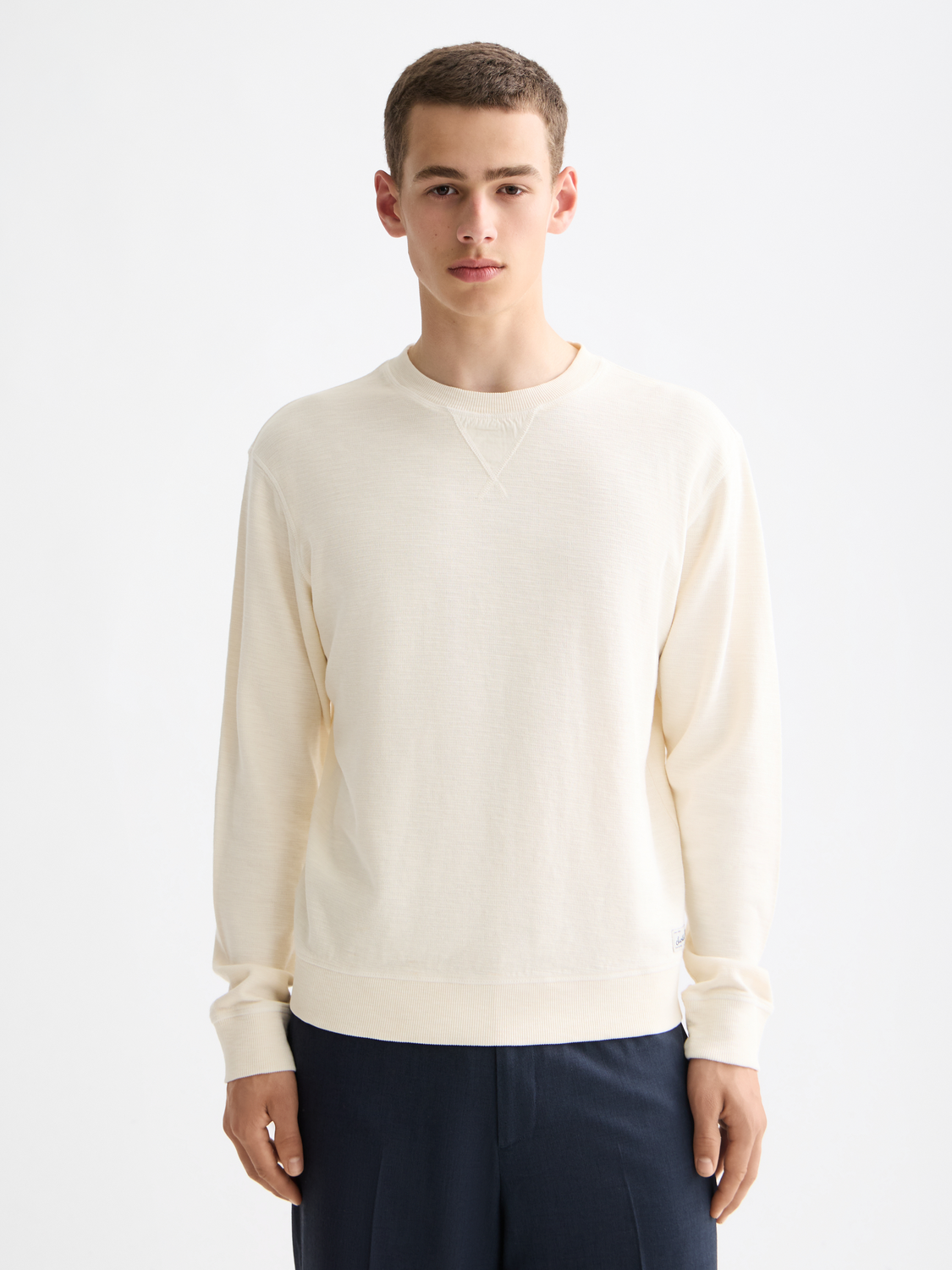 Garment-dyed sweatshirt - Eggnog