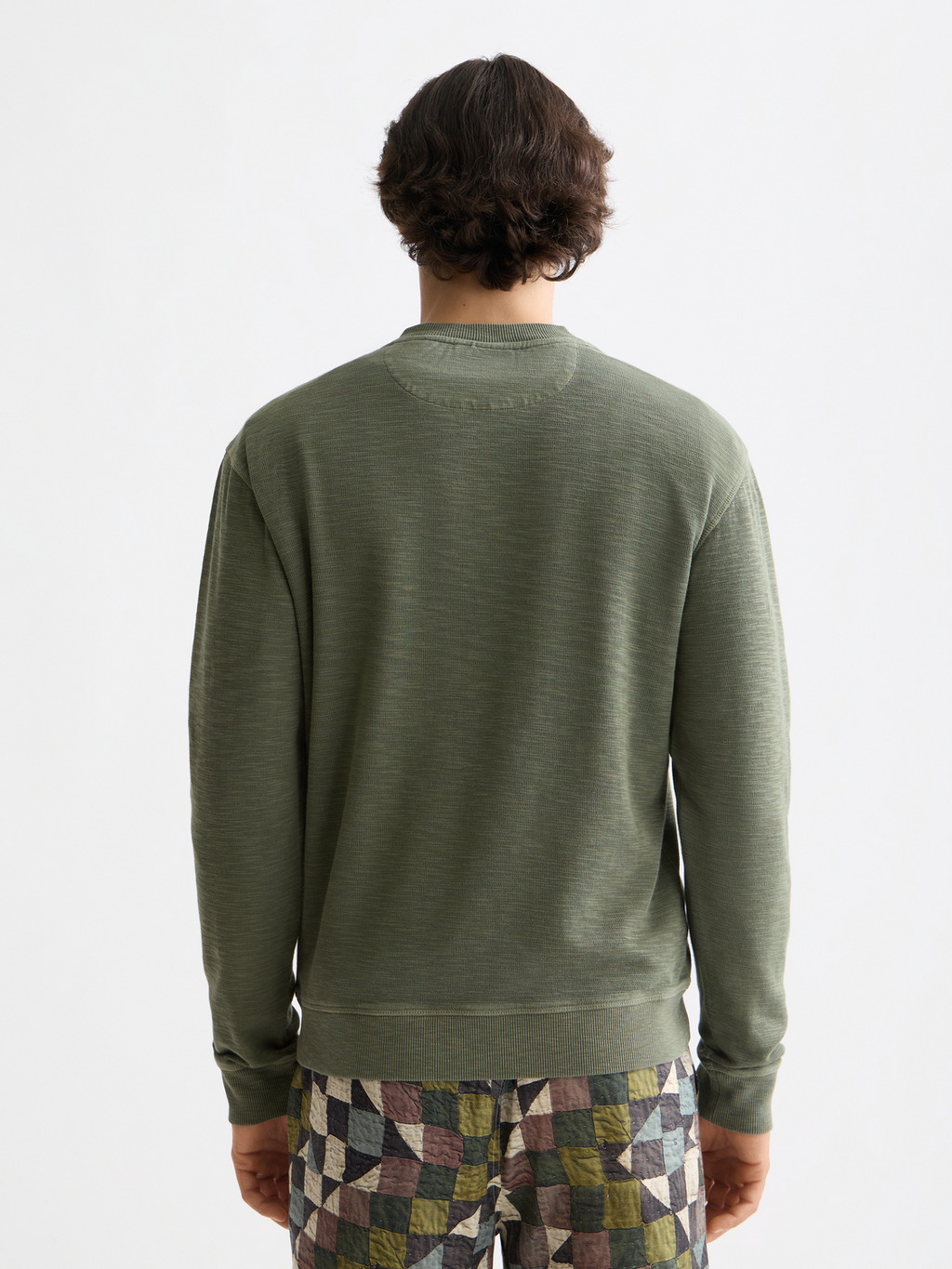 Garment-dyed sweatshirt - Thyme