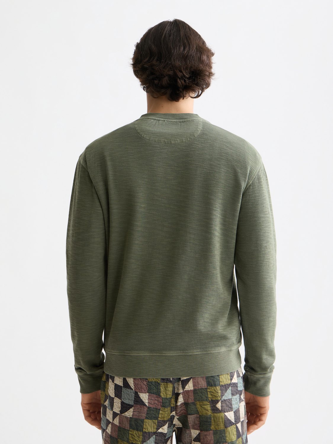 Garment-dyed sweatshirt - Thyme