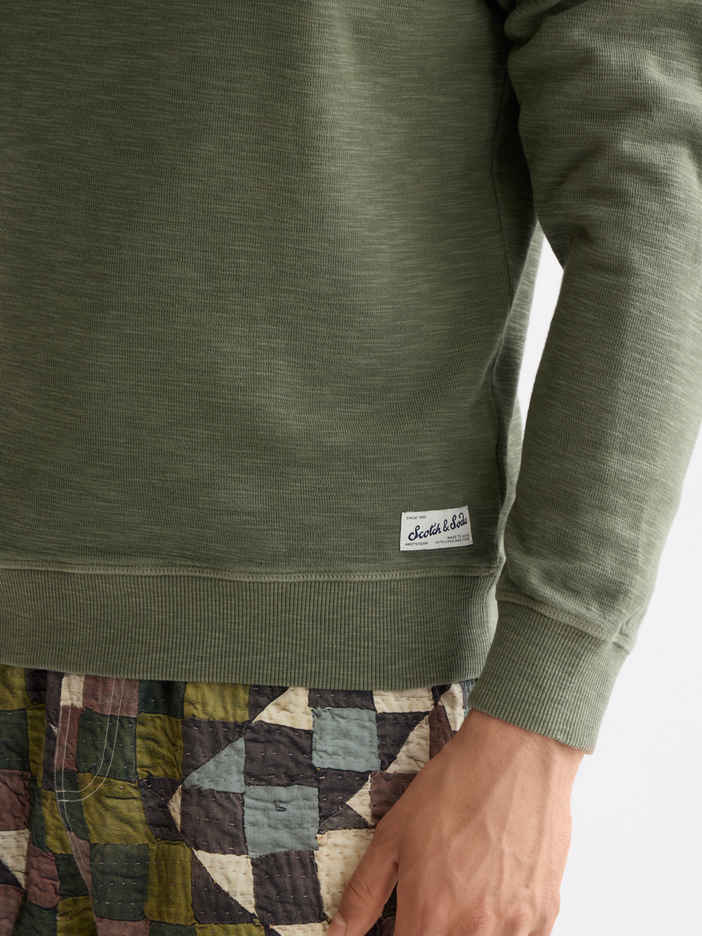 Garment-dyed sweatshirt - Thyme