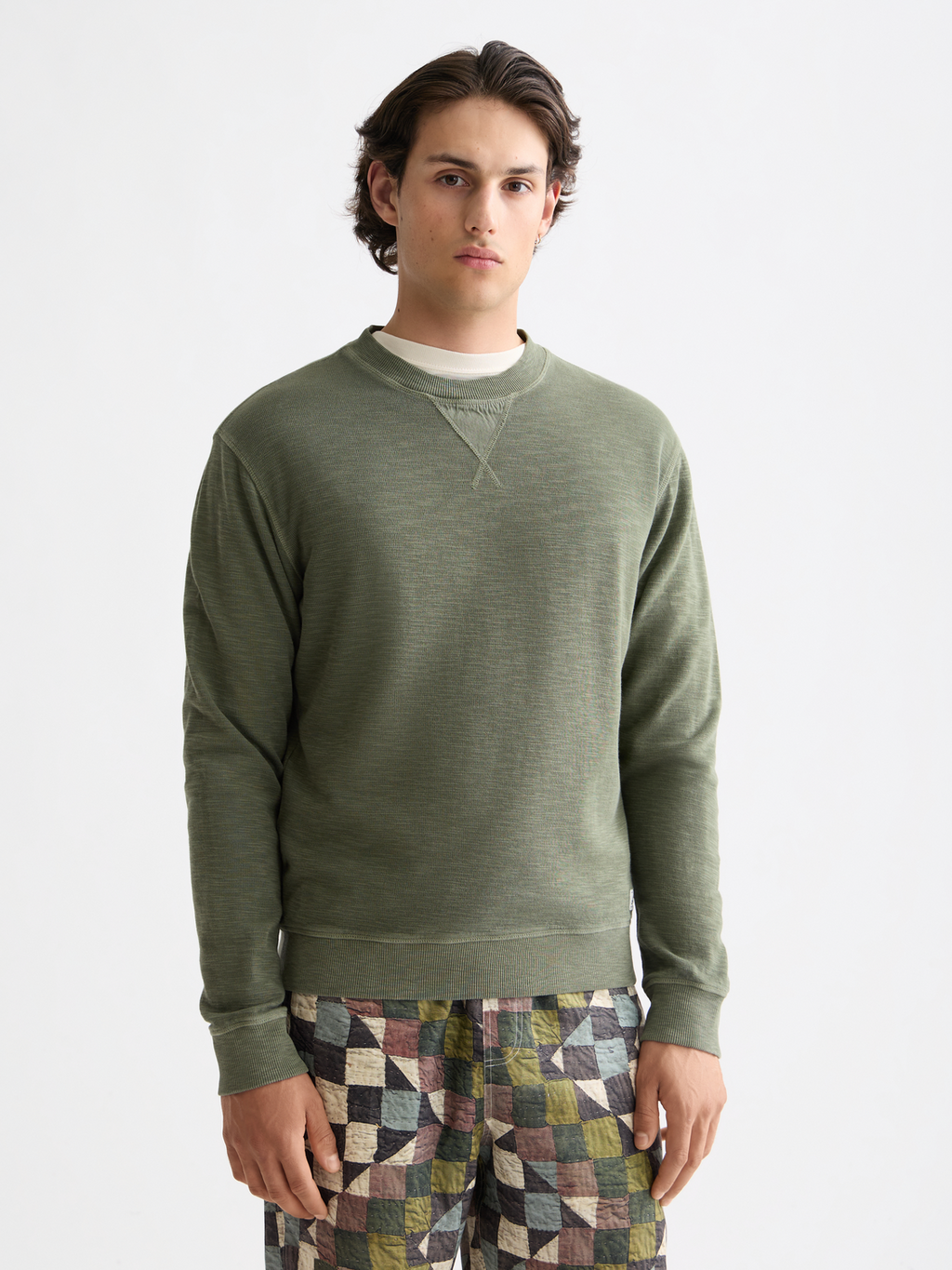 Garment-dyed sweatshirt - Thyme