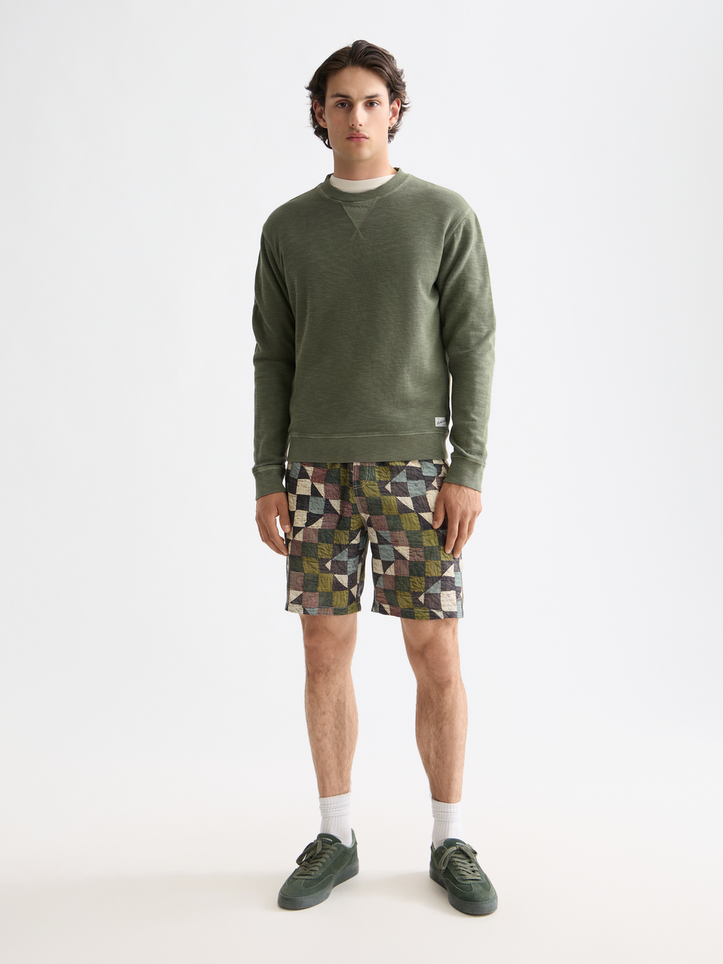 Garment-dyed sweatshirt - Thyme