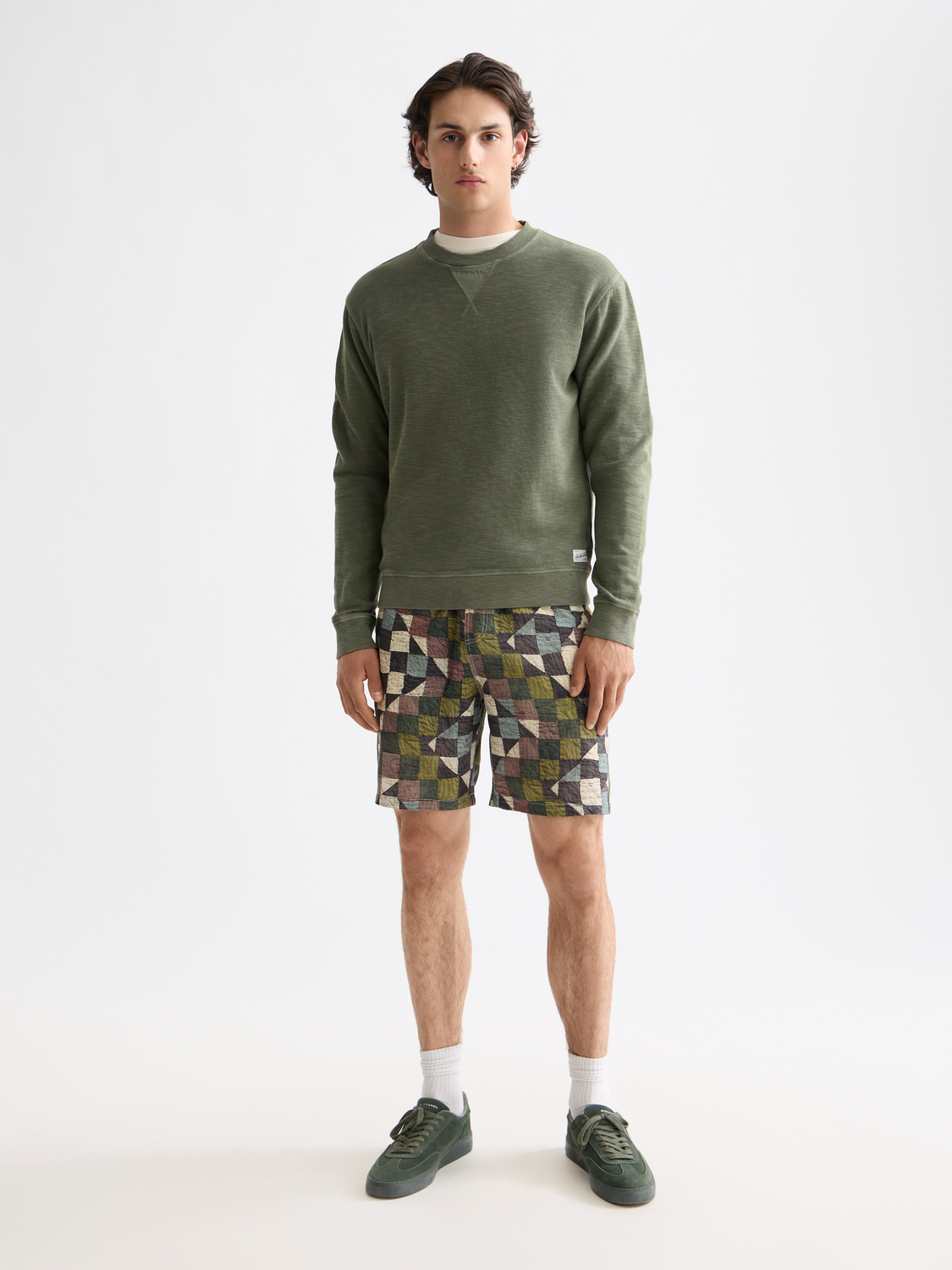 Garment-dyed sweatshirt - Thyme