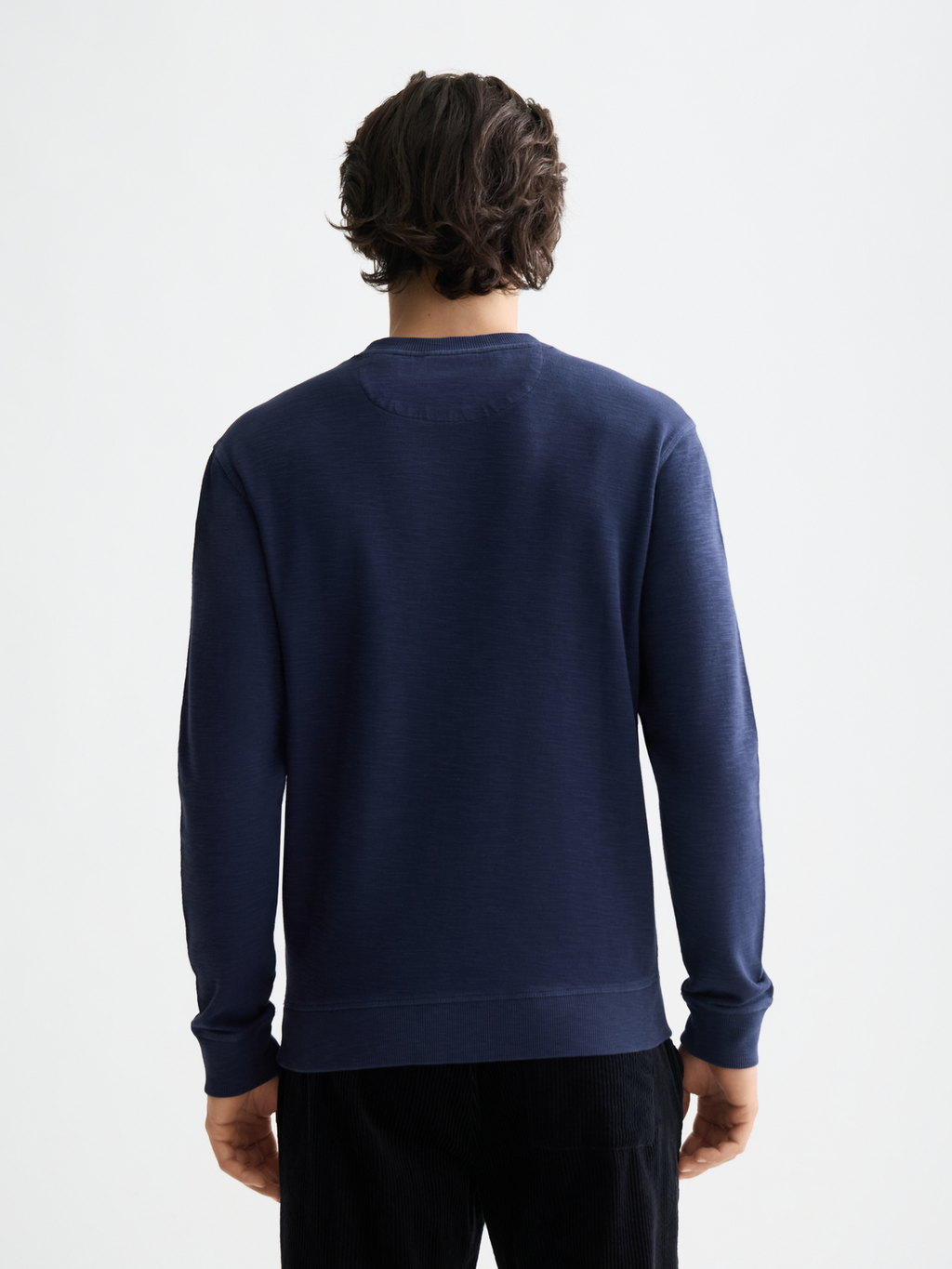 Garment-dyed sweatshirt - Peacoat