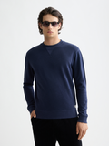 Garment-dyed sweatshirt - Peacoat