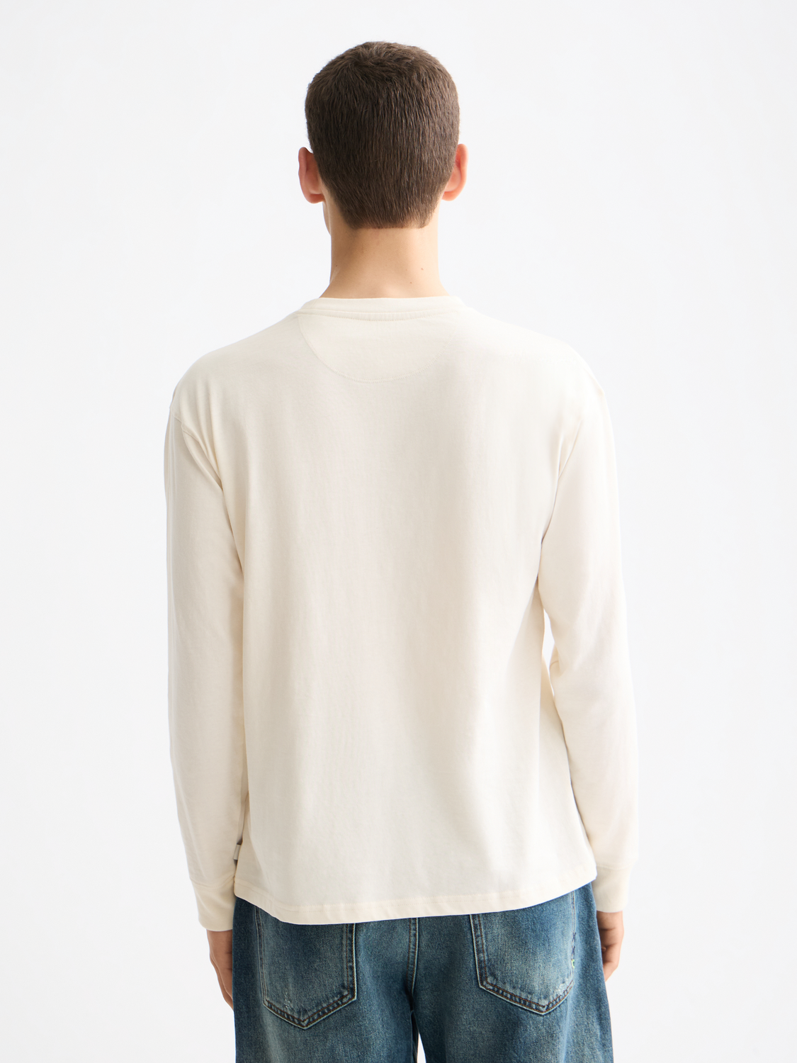 Logo long sleeved t-shirt - Eggnog