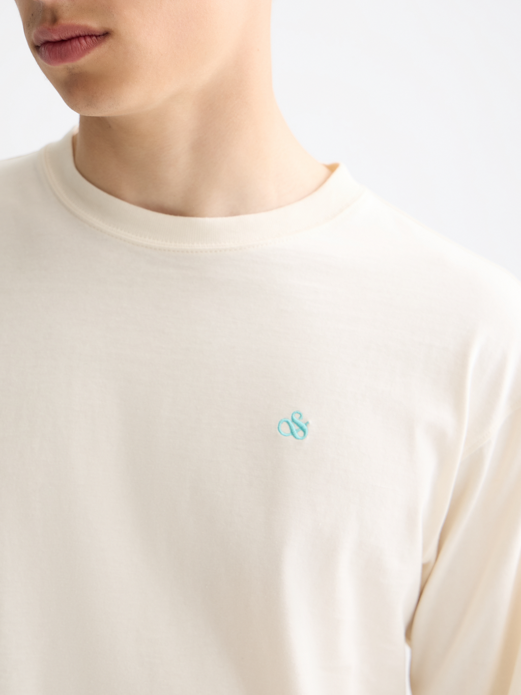 Logo long sleeved t-shirt - Eggnog