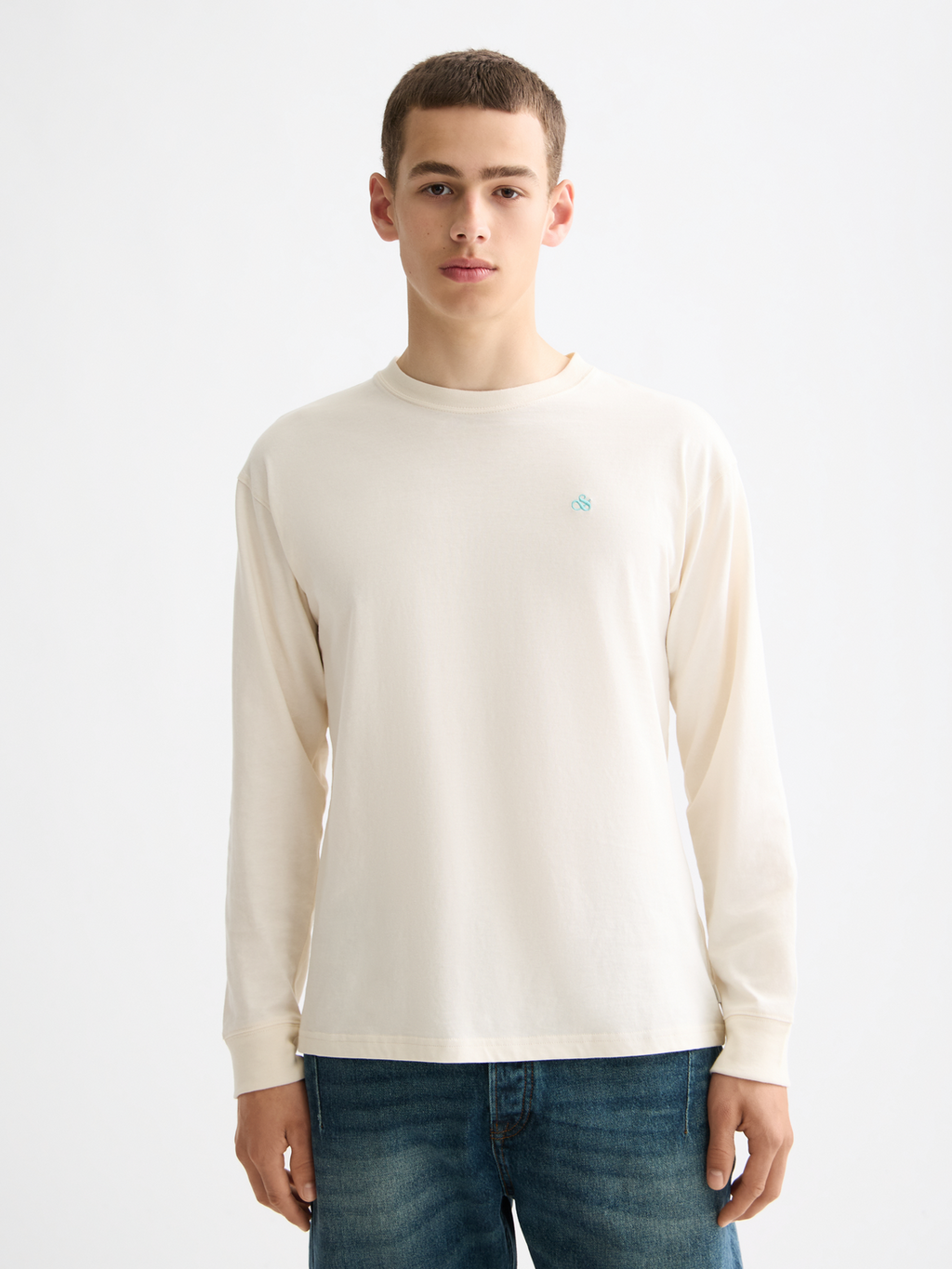 Logo long sleeved t-shirt - Eggnog