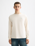 Logo long sleeved t-shirt - Eggnog