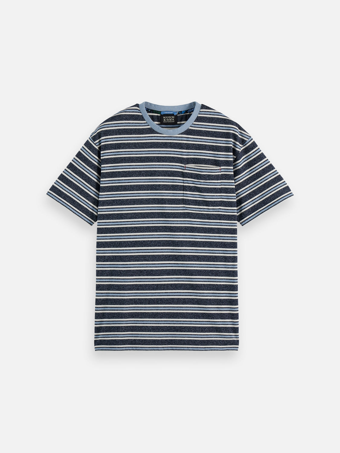Yarn-dyed striped t-shirt - Blue/Multi Stripe