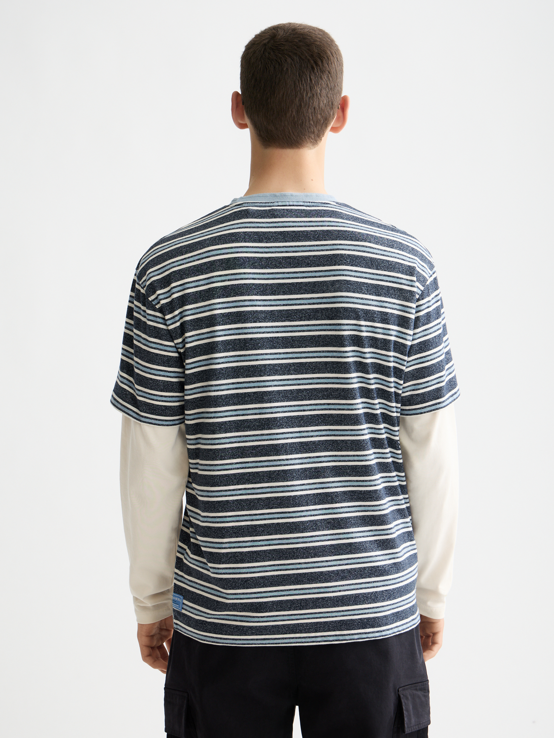 Yarn-dyed striped t-shirt - Blue/Multi Stripe