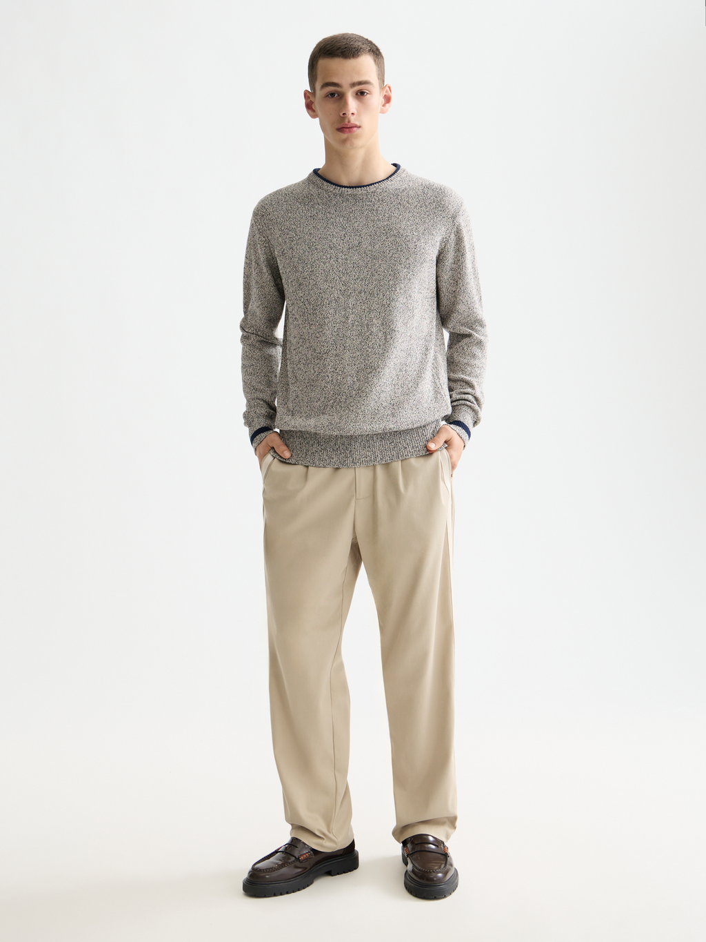 Melange pullover - Plaza Taupe Melange