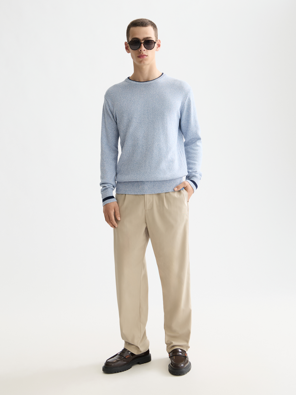 Melange pullover - Faded Denim Melange