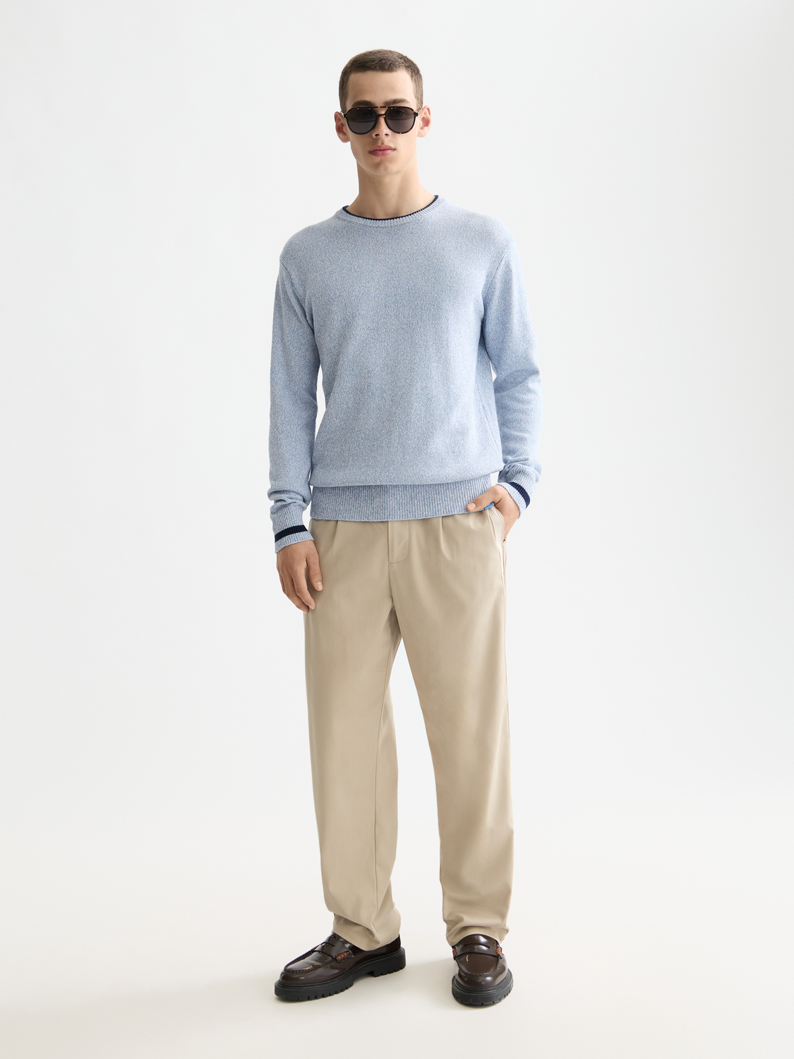 Melange pullover - Faded Denim Melange