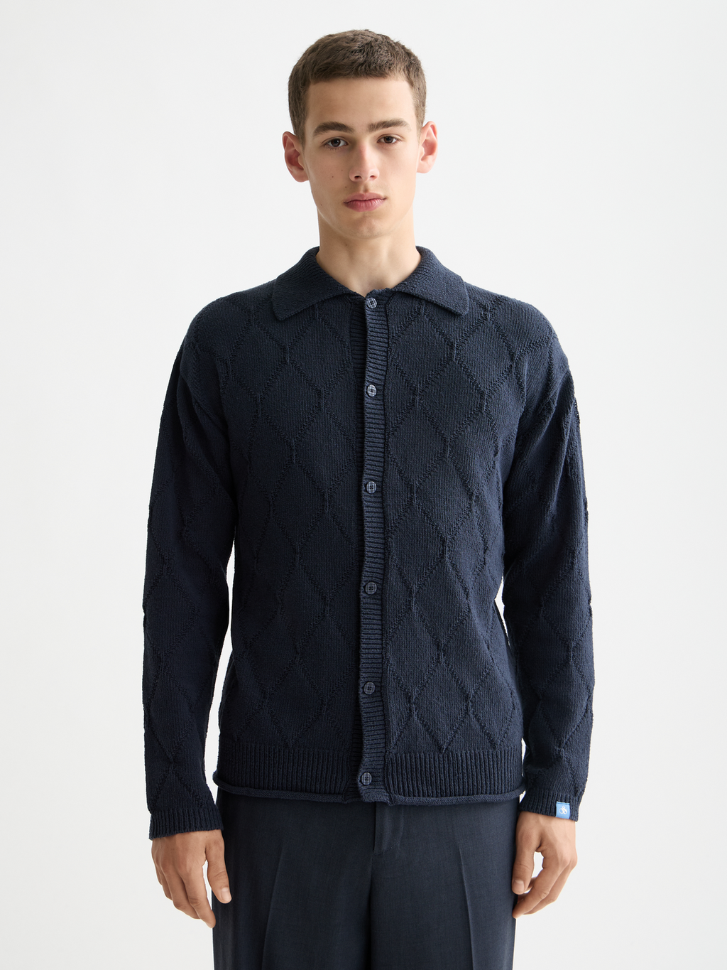 Knitted long sleeved shirt - Sky Captain