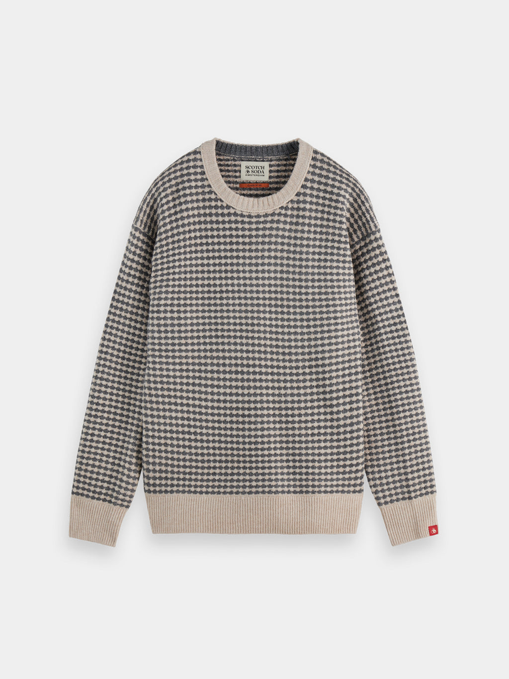 Chenille pullover - Grey Melange/ Eggnog