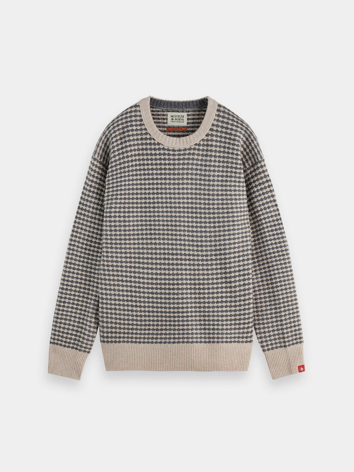 Chenille pullover - Grey Melange/ Eggnog