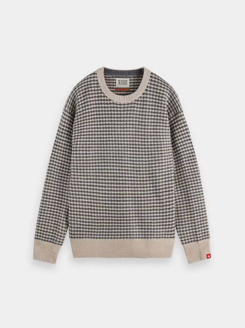 Chenille pullover - Grey Melange/ Eggnog