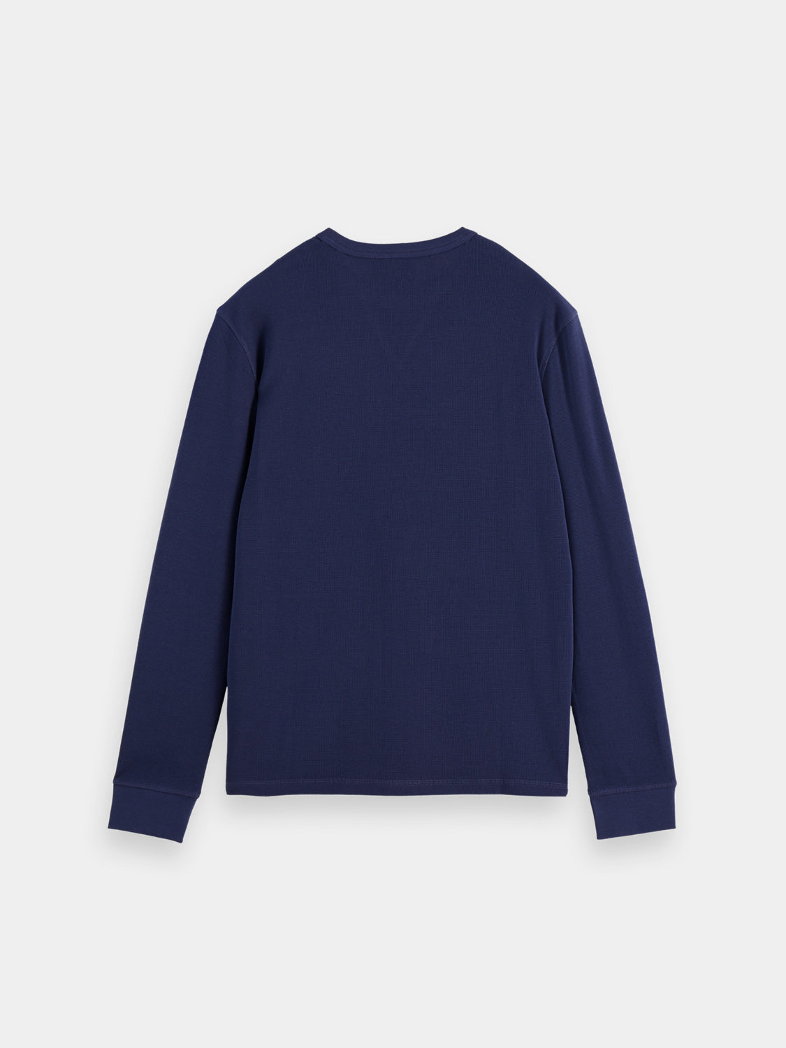 Waffle long sleeved t-shirt - Peacoat