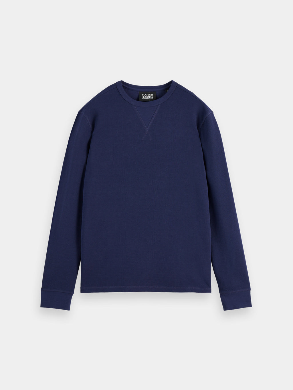 Waffle long sleeved t-shirt - Peacoat